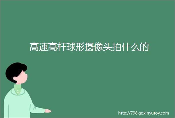 高速高杆球形摄像头拍什么的