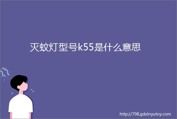 灭蚊灯型号k55是什么意思