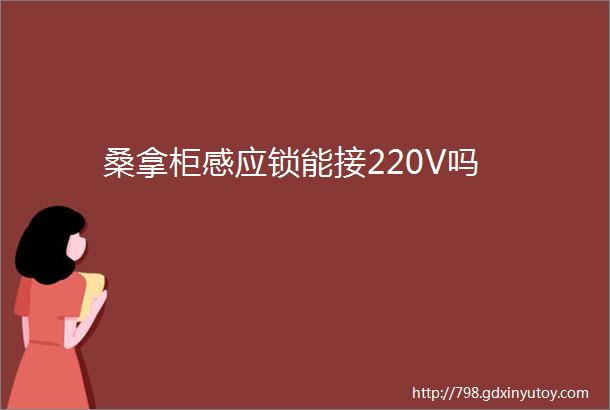 桑拿柜感应锁能接220V吗