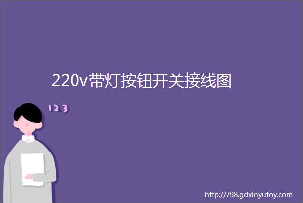 220v带灯按钮开关接线图